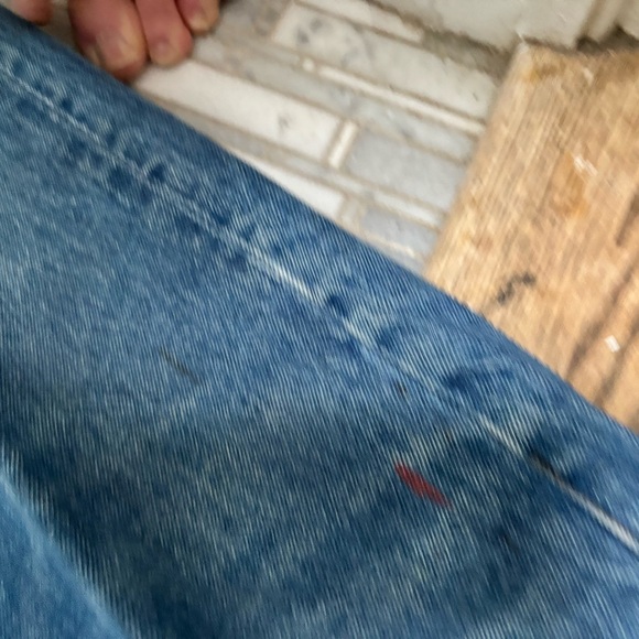 Vtg 80s Levi’s 501 Fly Button Red Tab Denim Jeans 36  Usa Made 501-0115 AS IS - Picture 12 of 16